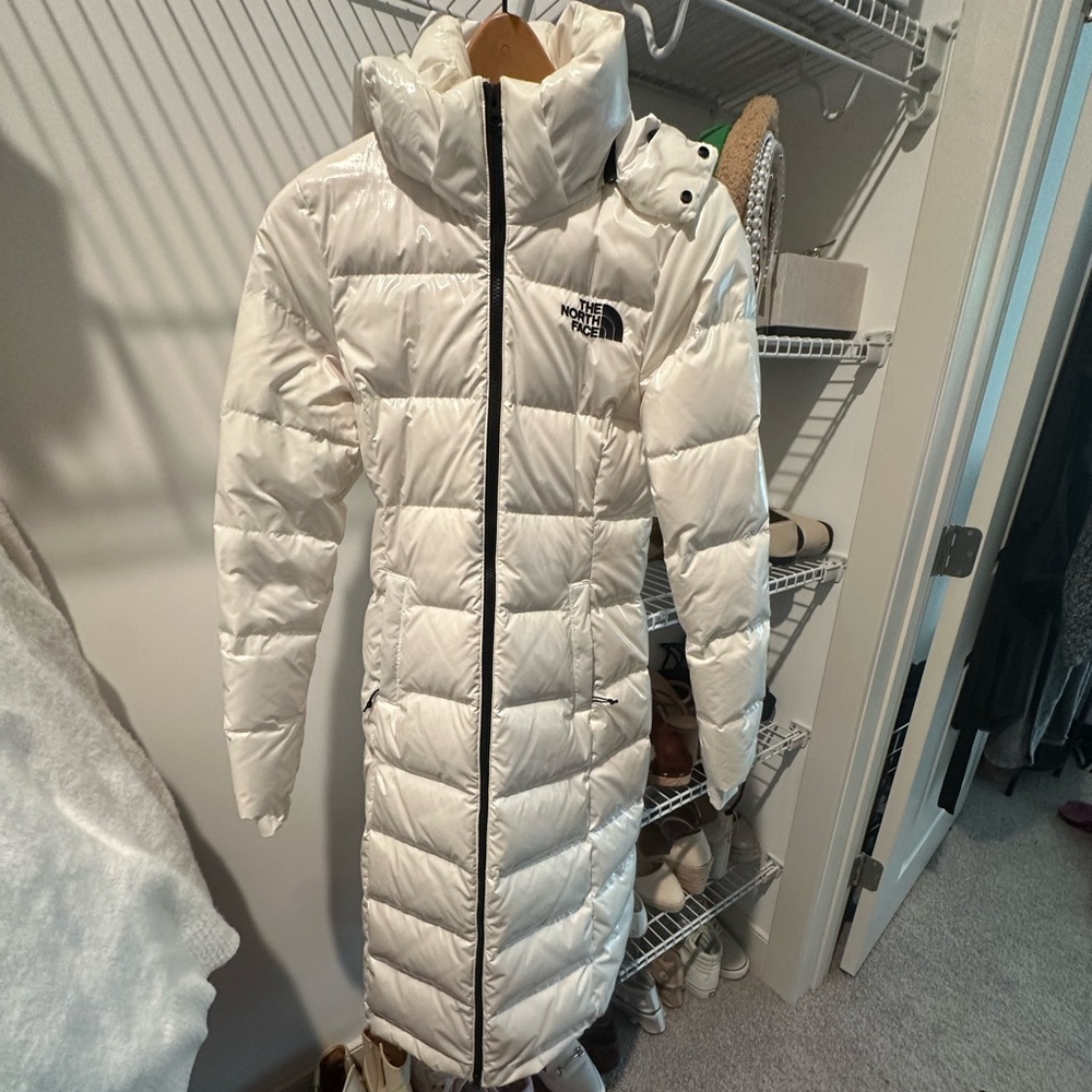 The North Face Women's Long White Puffer Jacket